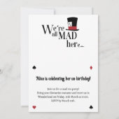 Invitación editable Wonderland Einladung (Rückseite)