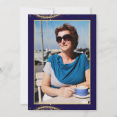 Invitación Elegant Gold Glitter Birthday 70th with Einladung (Rückseite)