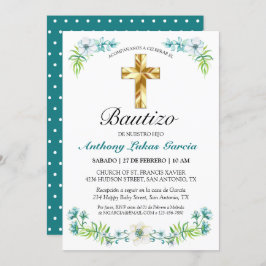 Invitación elegante del bautismo del muchacho del einladung