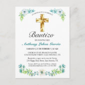 Invitación elegante del bautismo del muchacho del postkarte (Vorderseite)