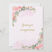 Invitación elegante para bautismo einladung (Rückseite)