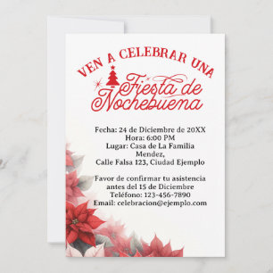 Invitación en Español Fiesta de Nochebuena Spanisc Einladung