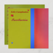 Invitación - Feliz Cumpleaños Card Einladung (Vorne/Hinten)