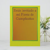 Invitación - Fiesta de Cumpleaños Einladung (Stehend Vorderseite)