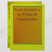 Invitación - Fiesta de Cumpleaños Einladung (Vorne/Hinten)