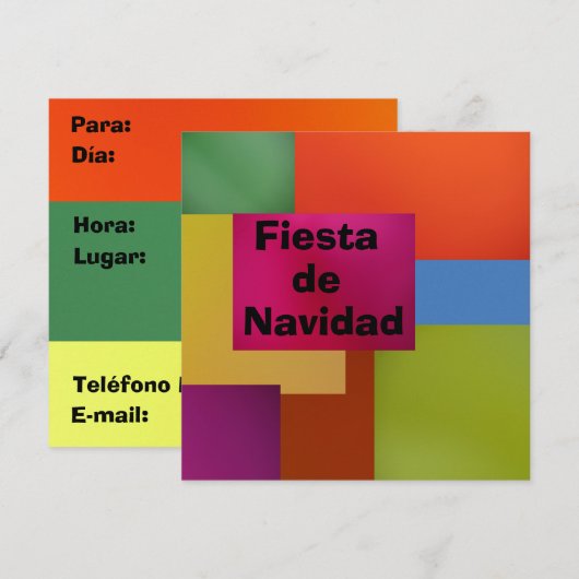 Invitación - Fiesta de Navidad Einladung (Vorne/Hinten)