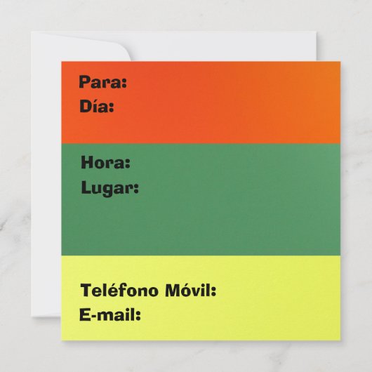 Invitación - Fiesta de Navidad Einladung (Rückseite)