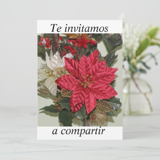 invitacion Fiesta de Navidad Einladung (Stehend Vorderseite)