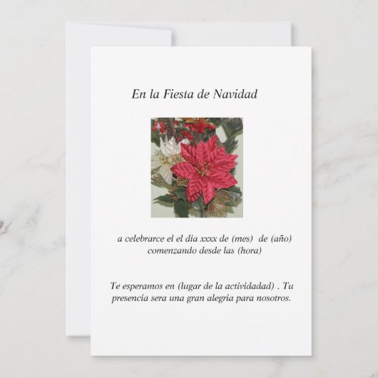 invitacion Fiesta de Navidad Einladung (Rückseite)