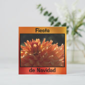 Invitación - Fiesta de Navidad - La Dalia Naranja Einladung (Stehend Vorderseite)