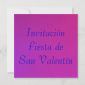 Invitación - Fiesta de San Valentín - Púrpura-Rosa Einladung (Vorderseite)