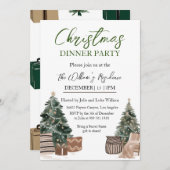 Invitación Fiesta en Casa de Navidad Minimalista Einladung (Vorne/Hinten)