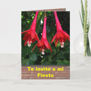 Invitación - Fiesta - Flores de Fucsias Einladung