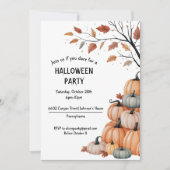 Invitación Fiesta Halloween Con Calabazas Otoñal Einladung (Vorderseite)