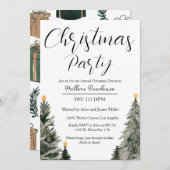 Invitación Fiesta Navideña Minimalista Moderna  Einladung (Vorne/Hinten)