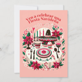 Invitación Fiesta Navideña Nochebuena Spanisch Einladung