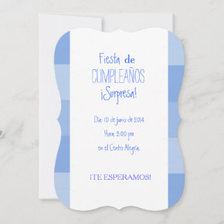 Invitación - Fiesta Sorpresa de cumpleaños - Azul Einladung