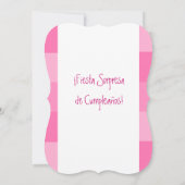Invitación - Fiesta Sorpresa de cumpleaños - Rosa Einladung (Rückseite)