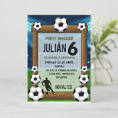 Invitación futboll einladung (Stehend Vorderseite)