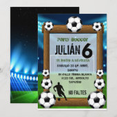 Invitación futboll einladung (Vorne/Hinten)