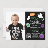 Invitación Halloween Party One Birthday photo Einladung (Vorderseite)