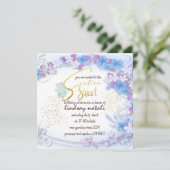 Invitación Invitation de cumpleaños dieciséis per Einladung (Stehend Vorderseite)