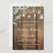 Invitacion Jubilacion Rustica Luces | Printable Einladung (Vorderseite)