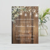 Invitacion Jubilacion Rustica Luces | Printable Einladung (Stehend Vorderseite)