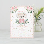 Invitación Koala para el bautizo de nuestra hija Einladung (Stehend Vorderseite)
