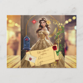 invitacion magica la bella y la bestia postkarte