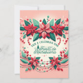 Invitación Mexican Fiesta de Nochebuena Spanisch Einladung (Vorderseite)