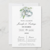 Invitación minimalista con anillo para boda einladung (Vorderseite)