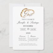 Invitación minimalista con anillo para boda einladung (Vorderseite)
