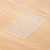 Invitación minimalista para boda acryleinladungen (Ablage )