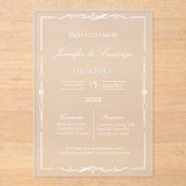 Invitación minimalista para boda acryleinladungen (Vorderseite)