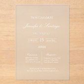Invitación minimalista para boda acryleinladungen (Vorderseite)