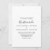 Invitación Minimalista y Sencilla de Nuestra Boda Einladung (Vorderseite)