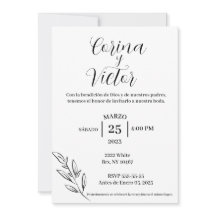 Invitacion minimalistas en español