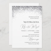 Invitación Minimalistic Spanish Wedding Invitation Einladung (Vorne/Hinten)