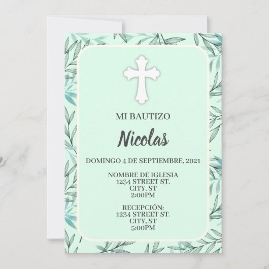 INVITACION NEUTRAL PARA EVENTO RELIGIOSO EINLADUNG (Vorderseite)
