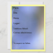 Invitación - Nuestra Boda - Amarilla y Azul Einladung (Rückseite)