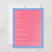 Invitación - Nuestro Aniversario Einladung (Rückseite)