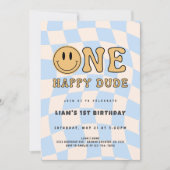 INVITACIÓN ONE HAPPY DUDE BIRTHDAY EINLADUNG (Vorderseite)