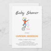 Invitación Pallasso en monocicle. L'alegria de viu Einladung (Vorne/Hinten)