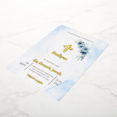 Invitación para bautismo de niño folieneinladung (Gedreht)