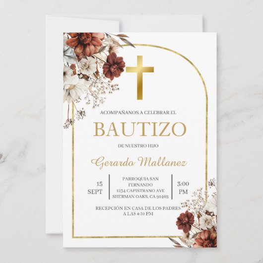 Invitación para bautismo  einladung (Vorderseite)