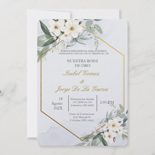 Invitación para boda de oro einladung (Vorderseite)
