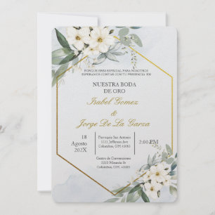 Invitación para boda de oro einladung
