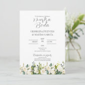 Invitación para Boda español Einladung (Stehend Vorderseite)