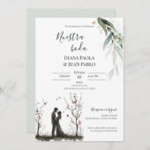 Invitación para Boda español Einladung (Vorne/Hinten)